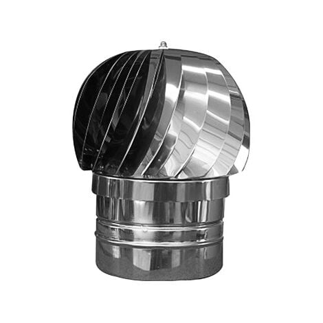 Zoegneer Capuchon rotatif de cheminée en acier inoxydable - Hotte de  ventilation non alimentée - Ventilateur de fumée - Échappement d'usine 