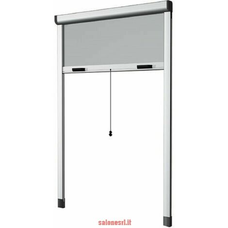 Moustiquaire rétractable verticale 100x170 par rouleau avec embrayage blanc fabriqué en Italie - Fraschetti