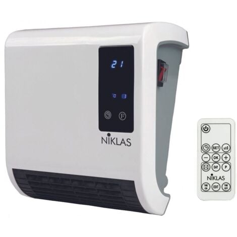 NIKLAS TRENDY CHAUFFE-VENTILATEUR DE SALLE DE BAIN NUMÉRIQUE 26x16xH28 cm