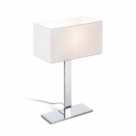 PLAZA M lampe à poser blanc chrome 230V E27 42W (1/5)