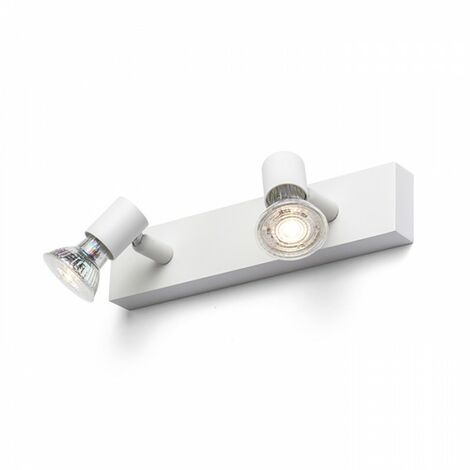 Spot mural blanc TRICA II 230V GU10 2x25W