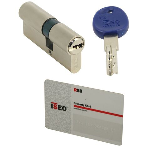 Cylindre isr6 23x23 5clés+carte s'entrouvrant - iseo