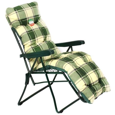 Chaise longue de jardin réglable 6 positions – Structure en tube d'acier 20mm – Coussin floqué 8cm – Accoudoirs de sécurité – I Giardini Del Re