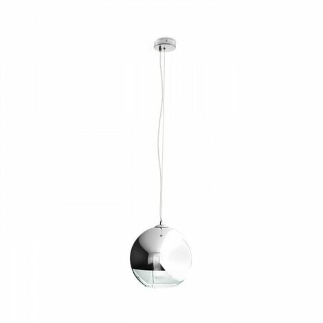 Lampe Lustre BEAU MONDE 35 suspension verre chrome/verre clair 230V E27 25W (1/5)