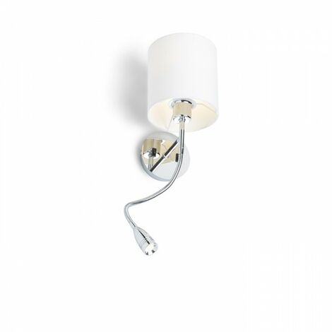 Spot applique VERSINA avec abat-jour chrome blanc 230V E27 LED 28+3W 25° 3000K (1/5)