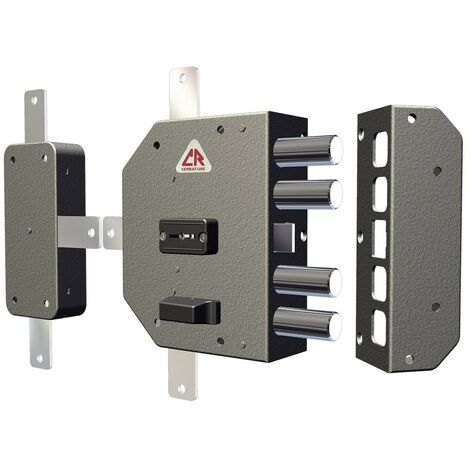 Serrure de sA curitA  droite CR 2350 double embout A  appliquer sur les portes blindA es (1/3)
