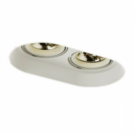 Spot encastrable DINGO II plâtre inclinable 12V G53 2x50W (1/5)