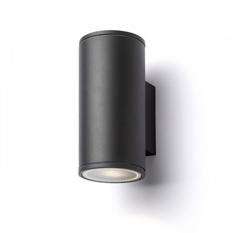 Spot mural cylindrique LIZZI II gris anthracite 230V GU10 2x35W IP54 (1/4)