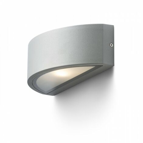 Spot mural LESA gris argent 230V E27 26W IP54 (1/4)