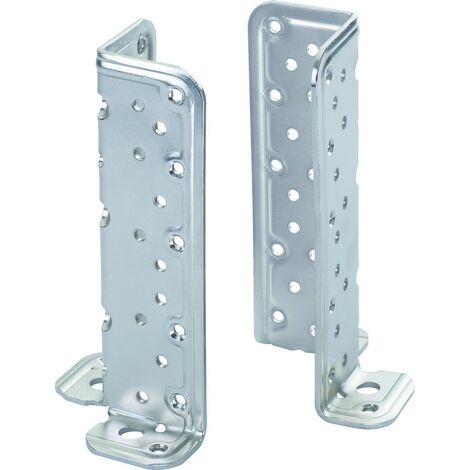 Support en acier inoxydable coudé 2 pièces pour piliers art.803in mm.53x53xh171 ancrage réglable - Salone (1/2)