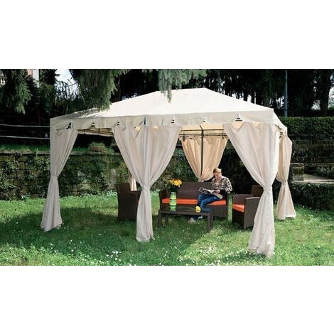 Jeu de rechange de toiles latérales pour tonnelle d'harmonie mt.3x4 couleur ecru' - Salone (1/4)