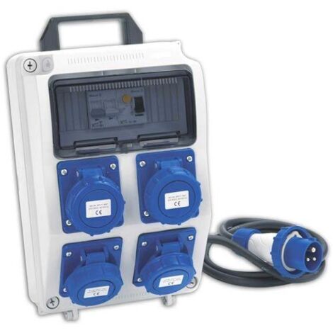 TABLEAU ELECTRIQUE 4 PRISES 2P+T16A IP55 - 2240E (1/2)