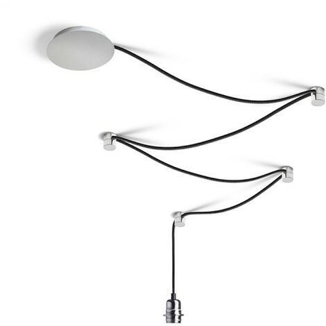 Lustre Lampe SPIDER I suspension set chrome noir 230V E27 15W