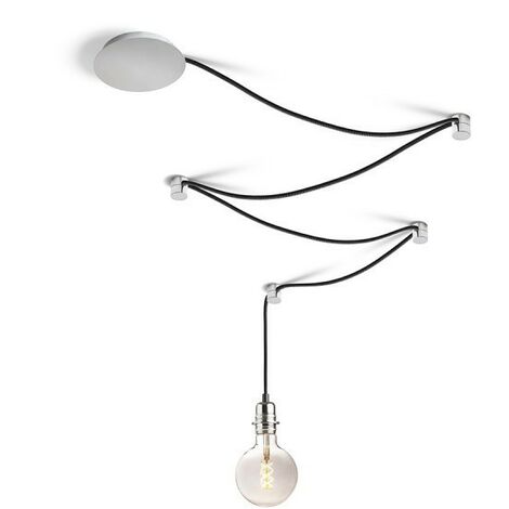 Lustre Lampe SPIDER I suspension set chrome noir 230V E27 15W