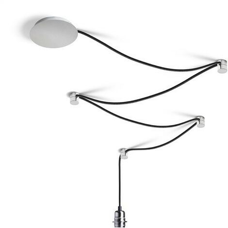 Lustre Lampe SPIDER I suspension set chrome noir 230V E27 15W