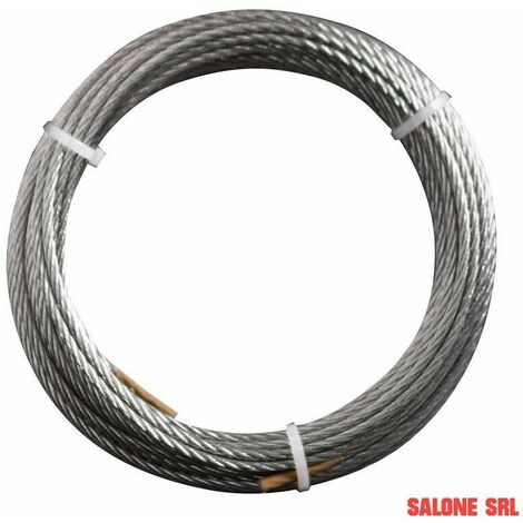 Corde Acier Galvanisé 6mm X 25m - Résistante Pour Jardin, Tirage, Clôture (110kg Max)