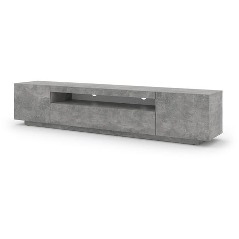 Meuble TV suspendu ou au sol 200x42/36x37 Cm STAND AURA Couleur ciment