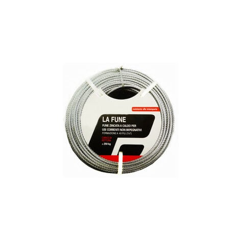 CABLE ACIER 2MM RUPT 200KG 10M