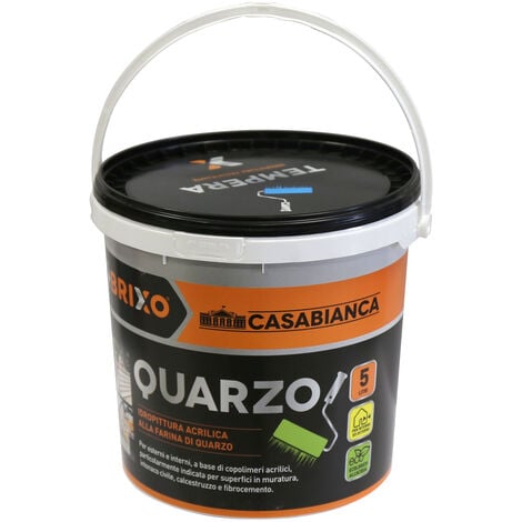BRIXO CASABIANCA QUARTZ PEINTURE ACRYLIQUE À L'EAU POUR EXTÉRIEUR ET INTÉRIEUR LT.5