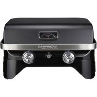 Campingaz – Barbecue à gaz 2 brûleurs 5 kW – Surface de cuisson en fonte 58 x 36 cm – Couvercle en aluminium moulé – Pour repas en extérieur - 2100LX
