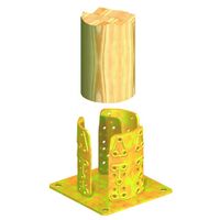 4 x PIASTRA 922 SUPPORTO PILASTRO AVV ACC TROP D 120 MM