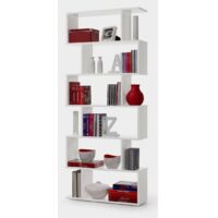 Bibliothèque blanche de meubles de salon de bureau cm 80 x 25x 192 h