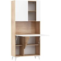 Bibliothèque informatique de bureau Megan H175x80x36cm Oak poli