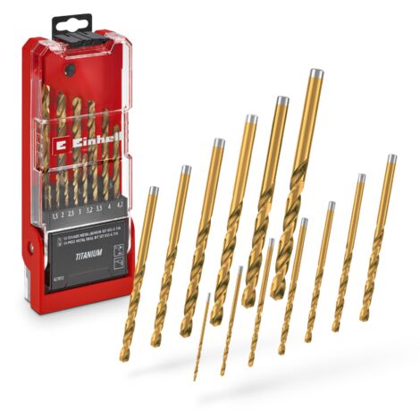 Lot de 13 forets en titane HSS-TiN pour métal EINHELL 49427013 (1/5)
