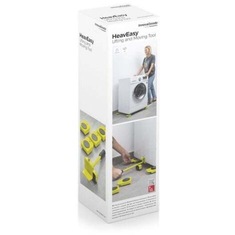 InnovaGoods Hebe- Und Transportwerkzeug HeavEasy – 5-teilig, Bis 200 Kg, Ergonomisch, 360° Drehbar – Für Möbel & Co.