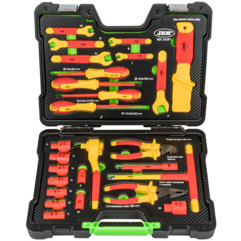 JBM54091 VDE-isolierter Werkzeugkoffer, 26-teilig