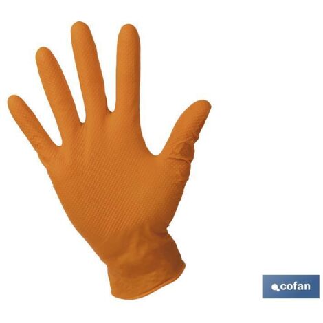 Schachtel mit 100 Nitrilhandschuhen mit Rautenstruktur GRÖSSE M COFAN 11000226-M