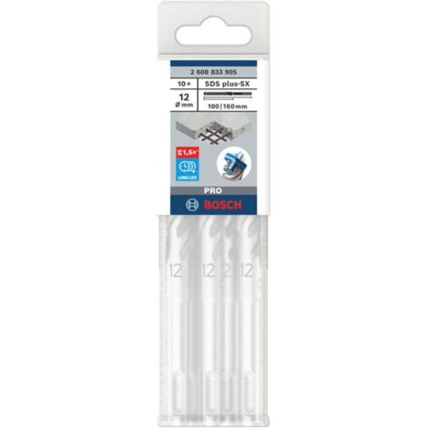 Bosch PRO Hammerbohrer SDS-plus-5X, 12 x 100 x 160 mm, (10 Stk.)
