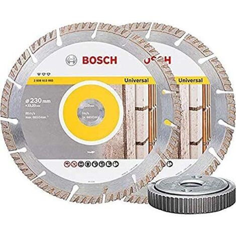 Bosch -Set 2 Diamond Discs 230x2,3 mm + SDS -Klick -Nuss - 06159975H5 