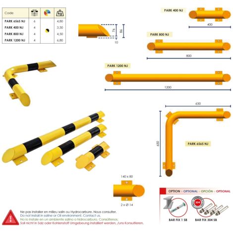 PARK6565NJ gebogener Bodenschutzbügel, 650x86mm  Metallarbeiten 758136356