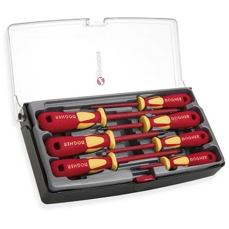 Schraubendreher-Set in Kunststoffbox, 7-teilig, VDE DOGHER 360-002