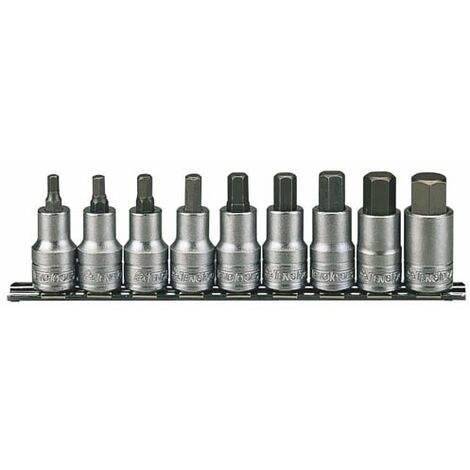 Sechskant-Steckschlüssel-Satz, 1/2, M1212, 9-teilig  TENGTOOLS 19070101