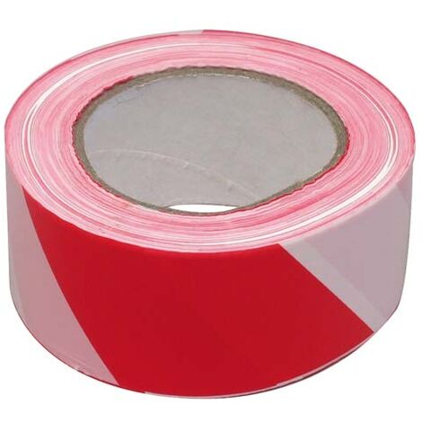 Bauklebeband, 200m, weiß/rot  Metallarbeiten 147020001