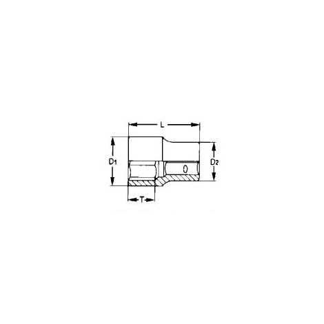 Glas, 1/2, sechskant, 20mm TENGTOOLS M1205206-C (1/2)