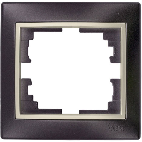 Rahmen für 1 schwarzes Element und Perlenring 83x81x10mm E3/42951 Platte (1/2)
