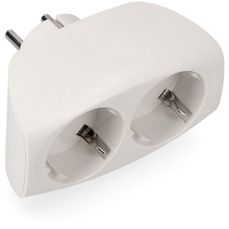 EDM T/TL-Mehrfachstecker mit doppeltem Ausgang, sparsam, 2.400 W, 4,8 mm (einziehbar)