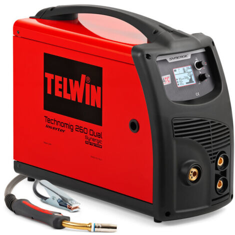 Technomig 260 Dual Synergic Inverter-Drahtschweißgerät, 230V Telwin 816056 (1/5)