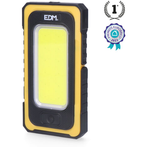 EDM Wiederaufladbare LED-Taschenlampe – 10W, 900lm, 3 Modi, Mit Magnet & Haken