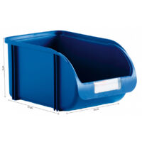 Stapelbare Schublade 10 cm, Farbe Titanblau