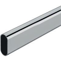 Kleiderstange, Oval, Chrom, 100 cm Stor Planet 68284