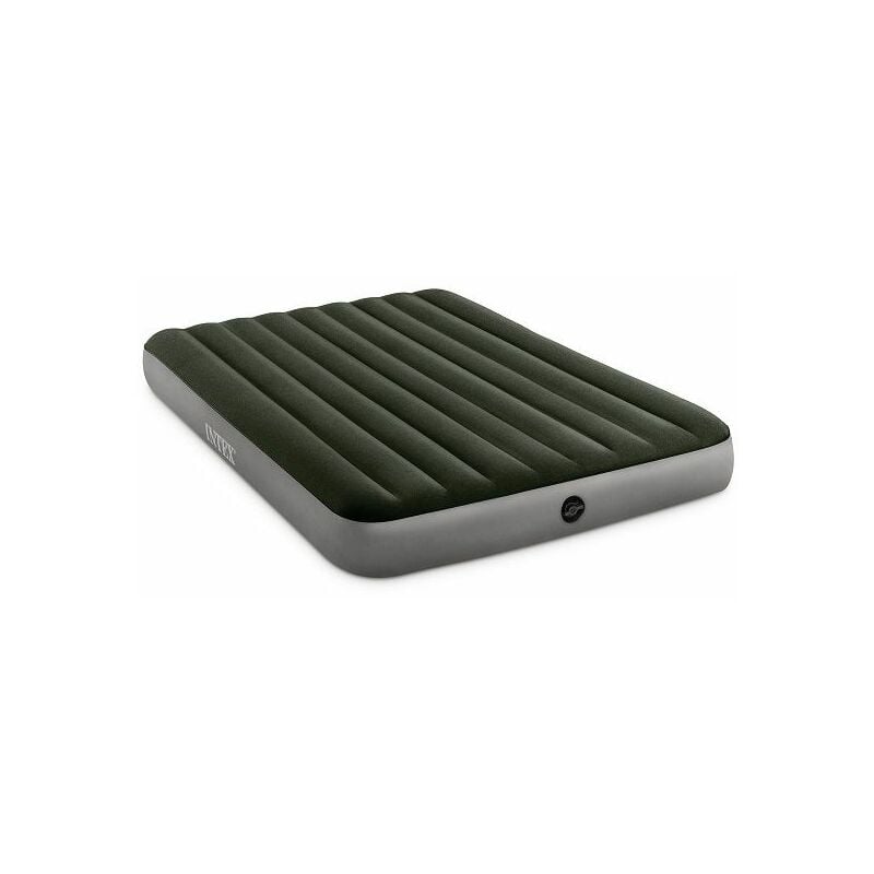 Matelas gonflable Intex Downy + gonfleur a pied intégré - 2 places