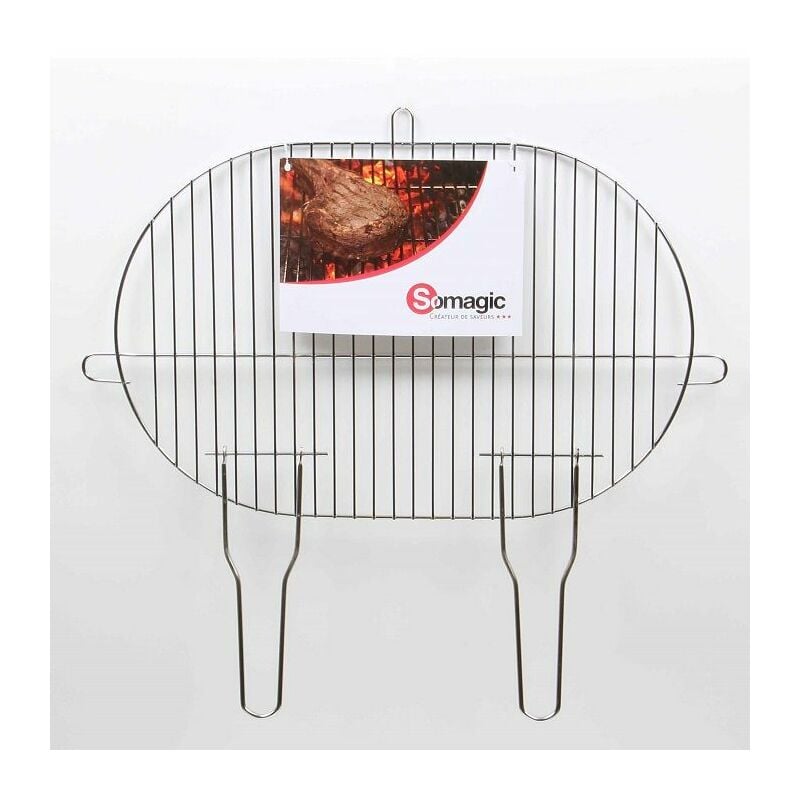 Grille de barbecue simple ovale 50,5 x 33 cm SoMagic