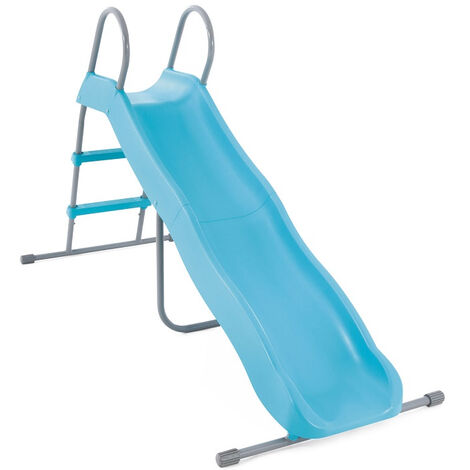 Toboggan sur pieds Intex 196 x 119 cm – Tubes galvanisés résistants à la rouille – 2 marches durables – Pour enfants 3-10 ans – Betoys
