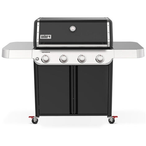Barbecue à gaz 4 brûleurs – Surface de cuisson 86 x 48 cm – Cuve en fonte aluminium – Grilles en fonte émaillée – Compatible WEBER CRAFTED