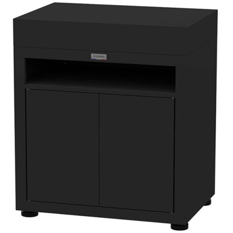 Le Marquier – Meuble de cuisine d'été avec tablette 80 x 55 cm – Acier traité époxy noir – Pieds réglables pour stabilité – Origine France Garantie