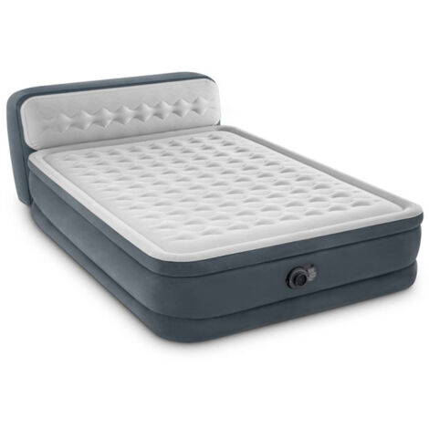 Intex – Matelas gonflable 2 places 236 x 152 x 86 cm – Pompe électrique intégrée – Technologie Fiber-Tech™ pour confort optimal – Sac de rangement inclus
